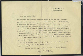 Boulanger, Nadia. (1887–1979) Early Autograph Letter about Meeting Stravinsky