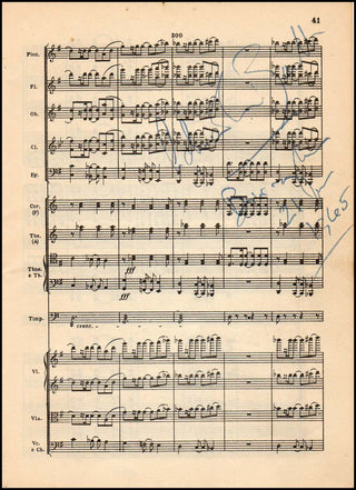 Boult, Adrian. (1889 - 1983) Signed Tchaikovsky Score Page