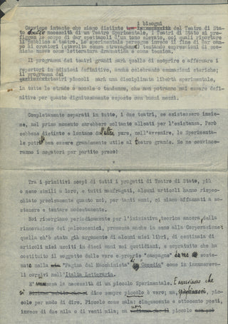 [FUTURISM] Bragaglia, Anton Giulio. (1890–1960) Collection of "Teatro Sperimentale" Materials