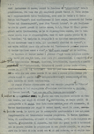 [FUTURISM] Bragaglia, Anton Giulio. (1890–1960) Collection of "Teatro Sperimentale" Materials