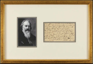 Brahms, Johannes. (1833–1897) Autograph Letter to Simrock during the preparation of the first Brahms Catalog