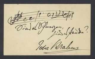 Brahms, Johannes. (1833–1897) "Sind es Schmerzen, sind es Freuden" from "Die schöne Magelone" - Autograph Musical Quotation