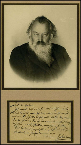 Brahms, Johannes. (1833–1897) Autograph Letter to Hermann Levi