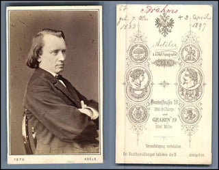 Brahms, Johannes. (1833–1897) Early CDV Photograph