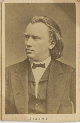 Brahms, Johannes. (1833–1897) Early CDV Photograph