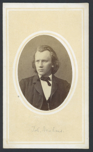 Brahms, Johannes. (1833–1897) Early Original CDV Photograph