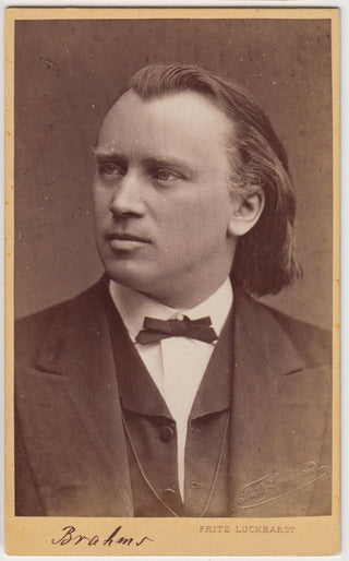 Brahms, Johannes. (1833–1897) Early CDV Photograph