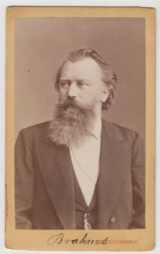 Brahms, Johannes. (1833–1897) Carte de Visite Photograph