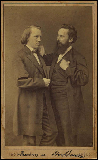 Brahms, Johannes. (1833–1897) & Stockhausen, Julius. (1826–1906) Early CDV Photograph with Stockhausen