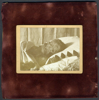 Brahms, Johannes. (1833–1897) Brahms on his Deathbed - Original Photograph