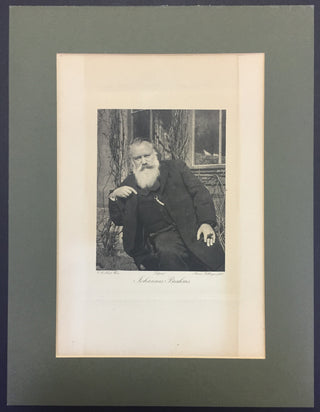 Brahms, Johannes. (1833–1897) Gravure Photograph