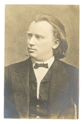 Brahms, Johannes. (1833–1897) Original Silver Print Photograph