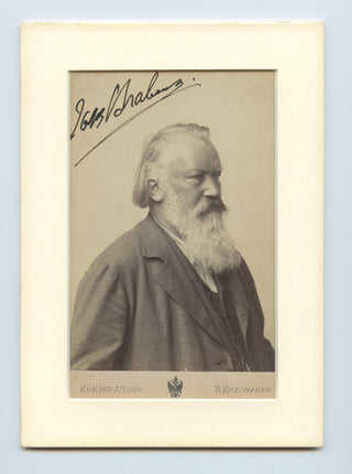 Brahms, Johannes. (1833–1897) Signed Cabinet Photograph