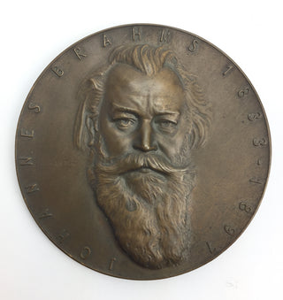 Brahms, Johannes. (1833–1897) [Hartig, Arnold. (1878–1972)] Portrait Medal