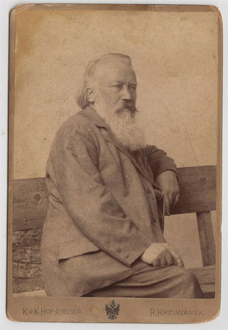 Brahms, Johannes. (1833–1897) Cabinet Photograph