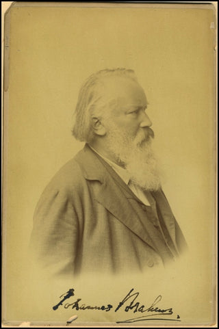 Brahms, Johannes. (1833–1897) [Ornstein, Leo. (1893–2002)] Signed Cabinet Photograph