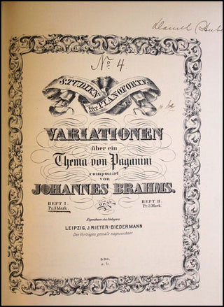 Brahms, Johannes. (1833–1897) Sammelband of Works for Piano