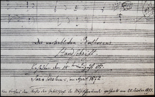 Beethoven, Ludwig van. (1770–1827) Beethoven, Schubert and Brahms: The Autographs of the Three Masters (Facsimile Edition)