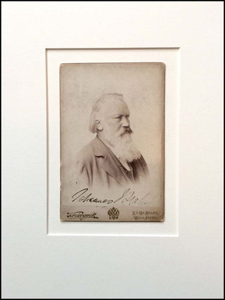 Brahms, Johannes. (1833–1897) Signed Cabinet Photograph