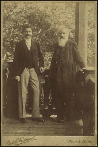 Brahms, Johannes. (1833–1897) & Strauss II, Johann. (1825–1899) Original Cabinet Photograph