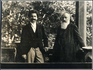 Brahms, Johannes. (1833–1897) & Strauss II, Johann. (1825–1899) Original Photograph