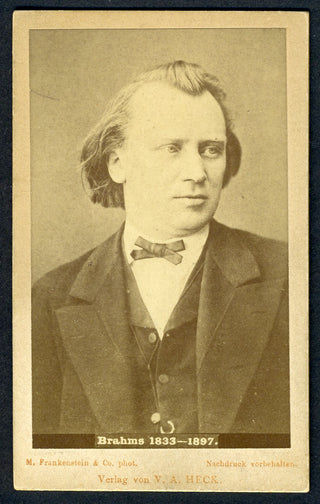 Brahms, Johannes. (1833–1897) Original Photograph as a Young Man