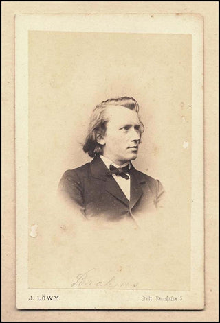 Brahms, Johannes. (1833–1897) Early CDV Photograph