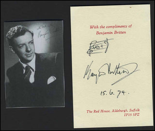 Britten, Benjamin. (1913–1976) Autograph Musical Quotation