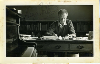 Britten, Benjamin. (1913–1976) Signed Photograph at Work