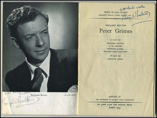 Britten, Benjamin. (1913–1976) "Peter Grimes" - Signed by Britten, Pears and Original Cast