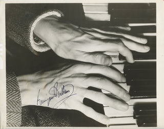 Britten, Benjamin. (1913–1976) Britten's Hands on the Keyboard - Signed Photograph