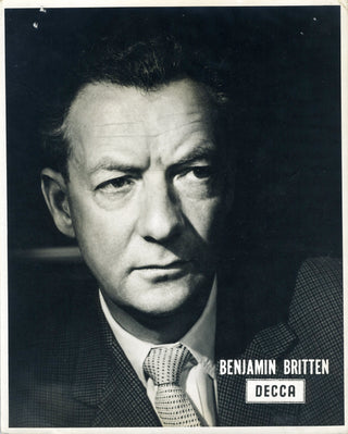 Britten, Benjamin. (1913–1976) Original Decca Promotional Photograph