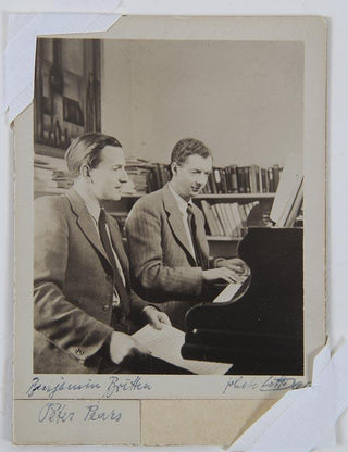 Britten, Benjamin. (1913–1976) & Pears, Peter. (1910–1986) [Lotte Jacobi (1896–1990)] Original Photograph