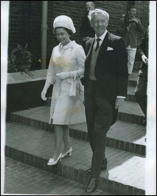 Britten, Benjamin. (1913–1976) Original Photograph with Queen Elizabeth