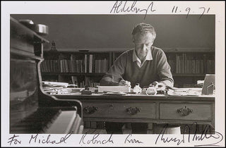 Britten, Benjamin. (1913–1976) Signed Photograph