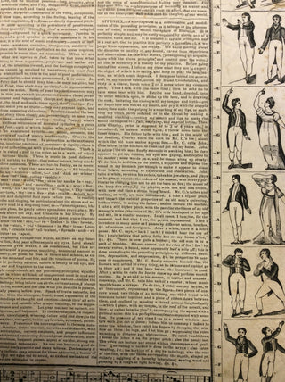 ["Elocution and Music"] Bronson, C. P. "Elocution and Music" - Large Nineteenth-Century American Broadside