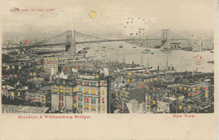 [Brooklyn Bridge] Vintage 1907 Postcard