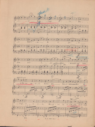 [Brothier, Yvonne. (1889-1967)] Collection of Sheet Music Signed and Used by Yvonne Brothier