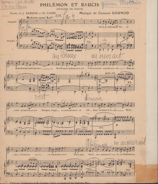 [Brothier, Yvonne. (1889-1967)] Collection of Sheet Music Signed and Used by Yvonne Brothier