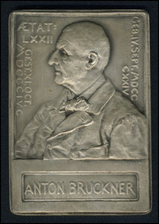 Bruckner, Anton. (1824 -1896) 1896 Silver Portrait Plaquette