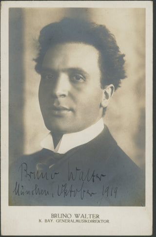 Walter, Bruno. (1876–1962) Signed Photograph