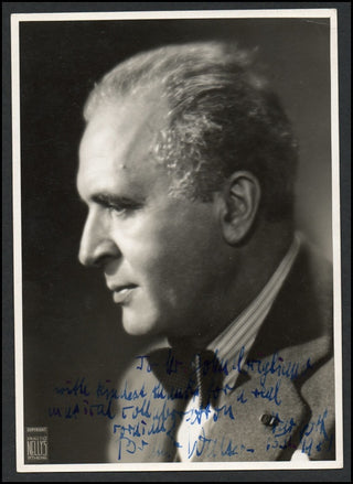 Walter, Bruno. (1876–1962) Signed Photograph to John Corigliano