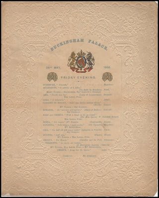 [Buckingham Palace] Tietjens, Pyne, Graziani, Gardoni, Bettelheim Rare 1866 Program from Command Performance for Queen Victoria