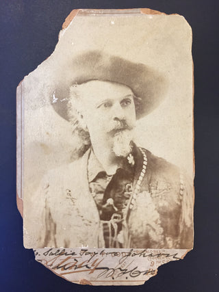 Cody, William F., "Buffalo Bill". (1846–1917) Archive Including Cody Family Memorial Scrapbook, Signed Photograph, Signed Book, Original Photographs, Cody's Personal Grooming Kit & Meerschaum Pipe, and two newly discovered photographs, one being one of th