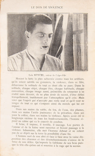 [Surrealism] Buñuel, Luis. (1900–1983) & Dalí, Salvador. (1904–1989) L'AGE D'OR - 1930 Premiere Program