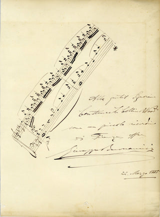 Buonamici, Giuseppe. (1846-1914) Autograph Musical Quotation