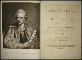 Burney, Charles. (1726-1814) A General History of Music from the Earliest Ages to the Present Period