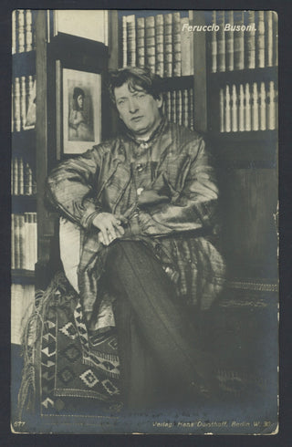 Busoni, Ferruccio. (1866–1924) Postcard Photograph