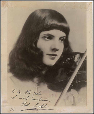 [Violinist] Bustabo, Guila. (1916 - 2002) Signed Photograph