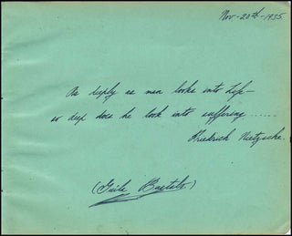 Bustabo, Guila. (1916 - 2002) Autograph Quotation